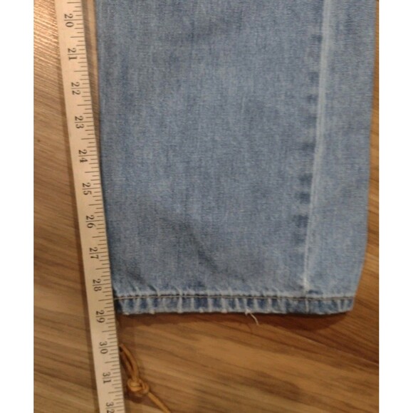 Levi's 505 Jeans Mens 38x30 Blank Red Tab Light Wash Denim Straight - Picture 4 of 11